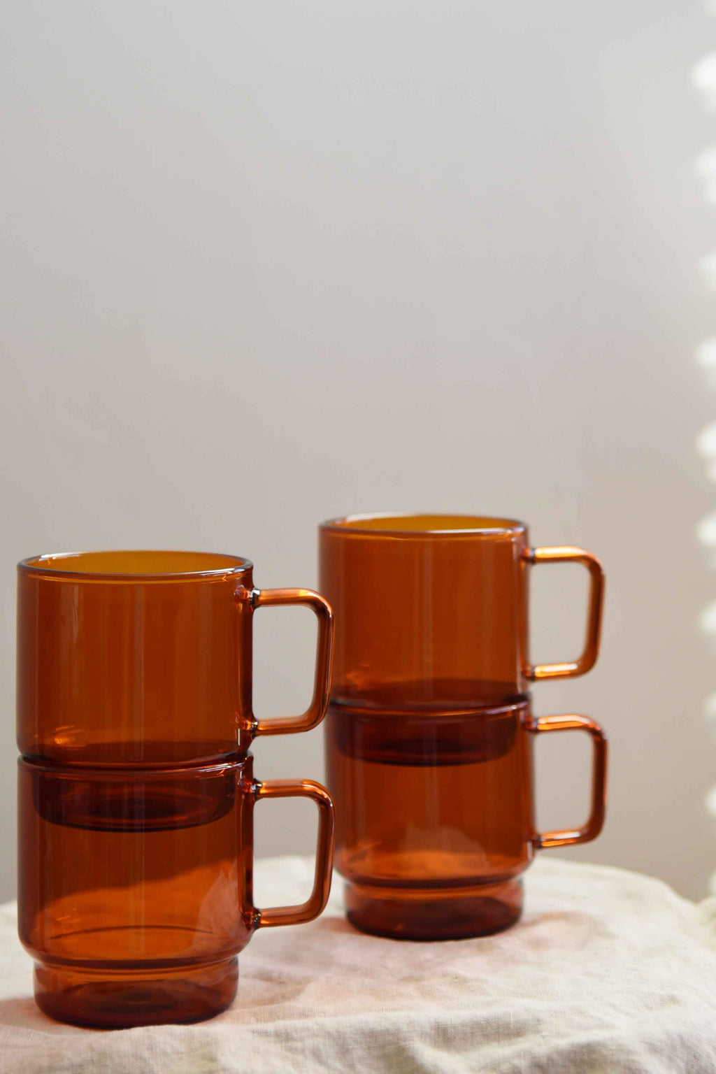 Levin (Tall) Amber Glass Cup 300ml