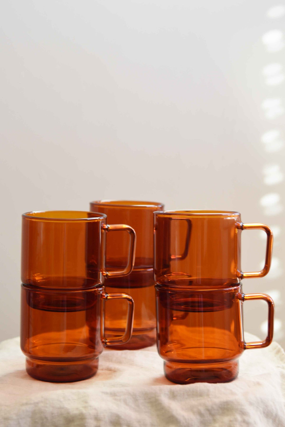 Levin (Tall) Amber Glass Cup 300ml